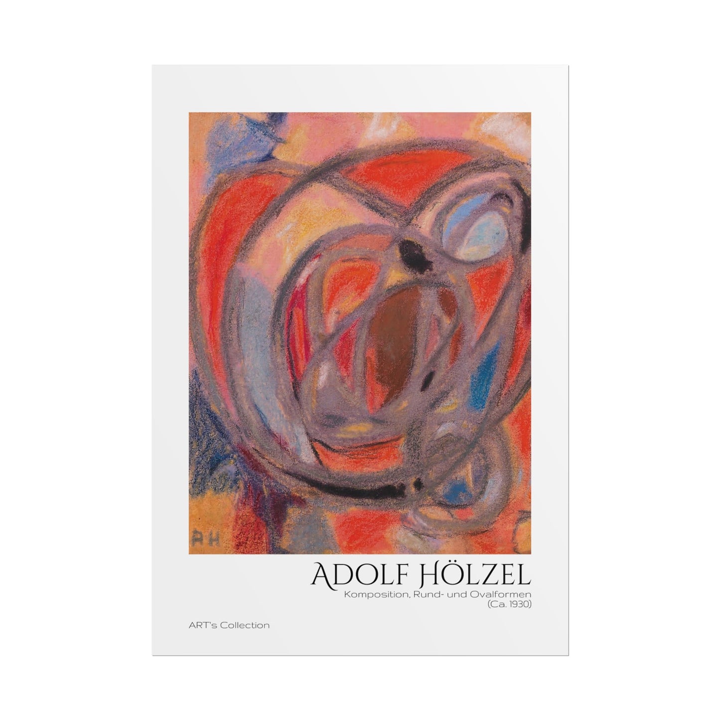 Komposition, Rund- und Ovalformen (Ca. 1930) by Adolf Hölzel / Affiche imprimée - Série ART's Collection