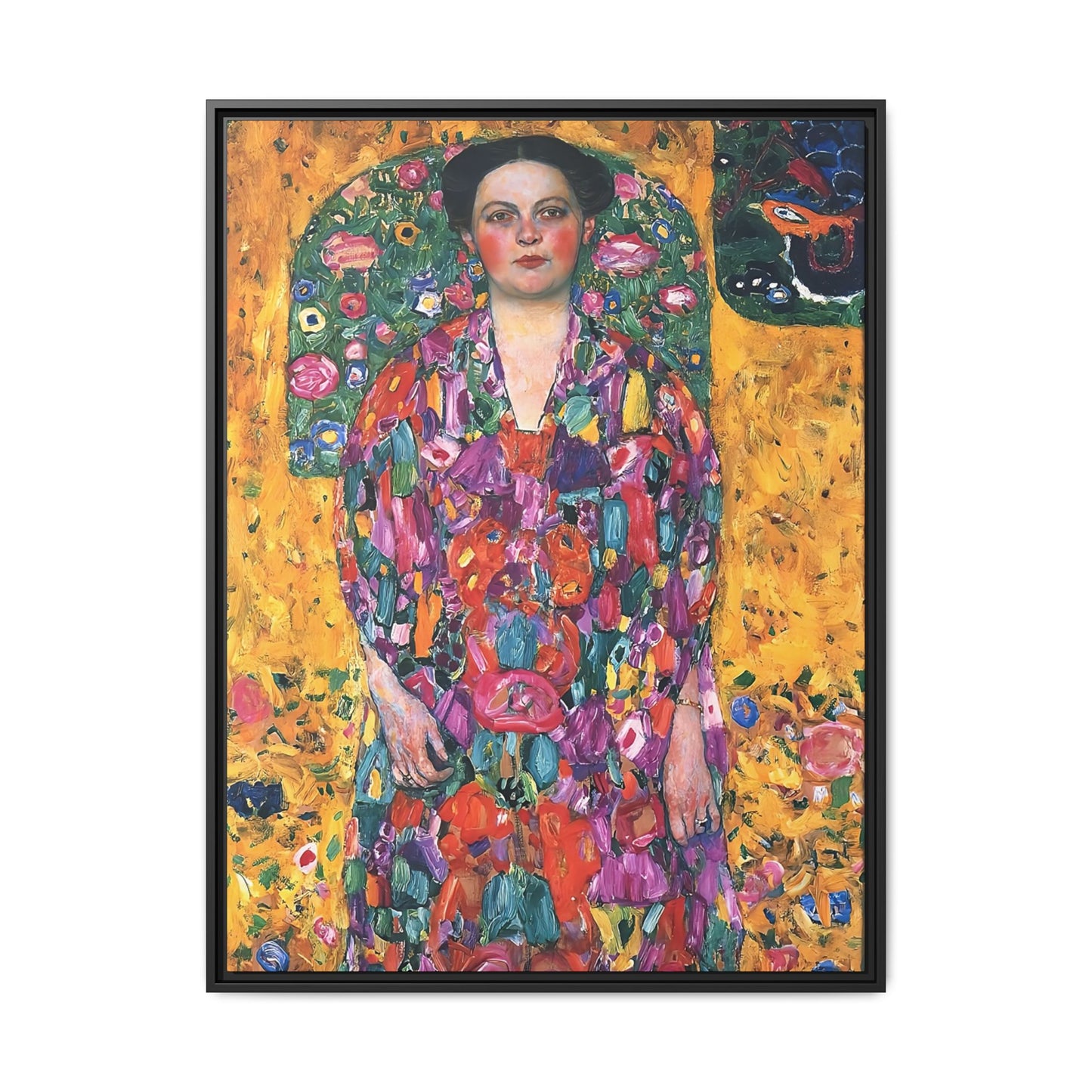 Portrait of Eugenia Primavesi (1913) by Gustav Klimt  / Toile encadrée sur caisse américaine