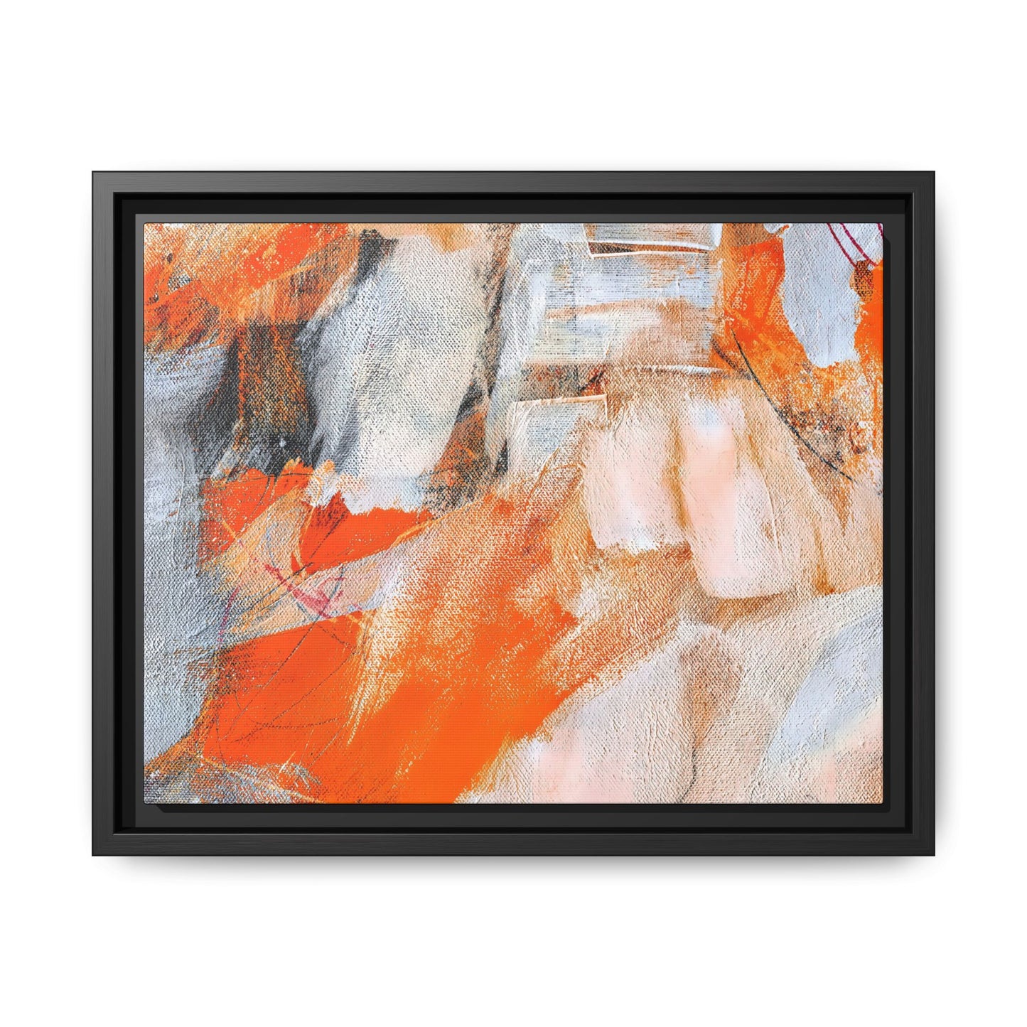 Tableau Intemporel Mandarine "Série Sign Collections" / Toile encadrée sur caisse américaine