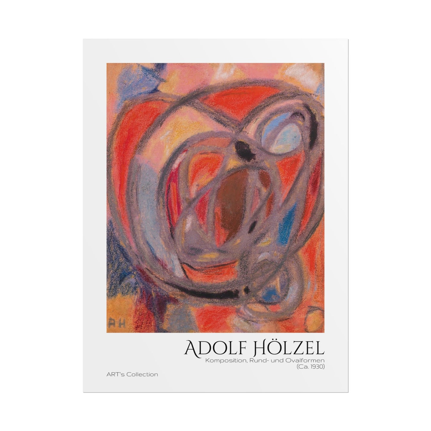 Komposition, Rund- und Ovalformen (Ca. 1930) by Adolf Hölzel / Affiche imprimée - Série ART's Collection