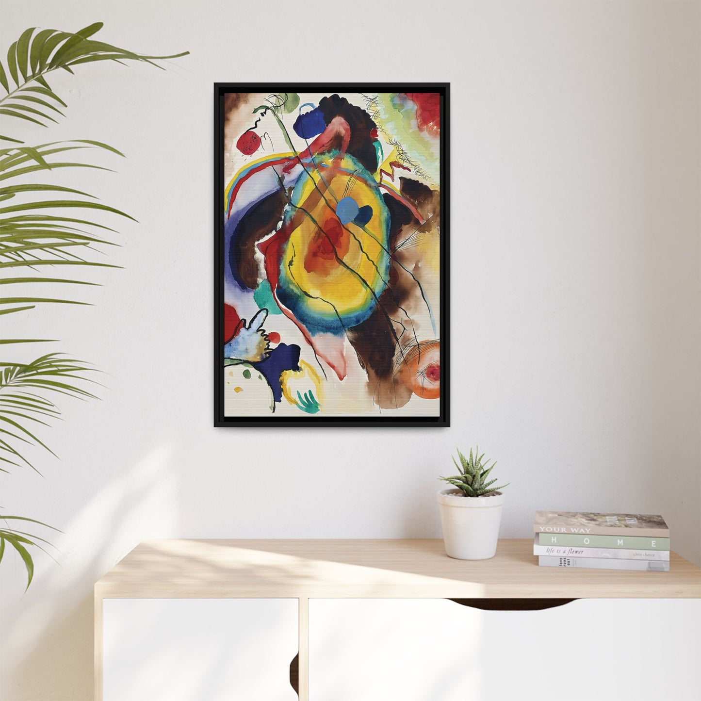 Entwurf zu einem Wandbild für Edwin R. Campbell by Wassily Kandinsky (1914) by Wassily Kandinsky / Toile encadrée sur caisse américaine