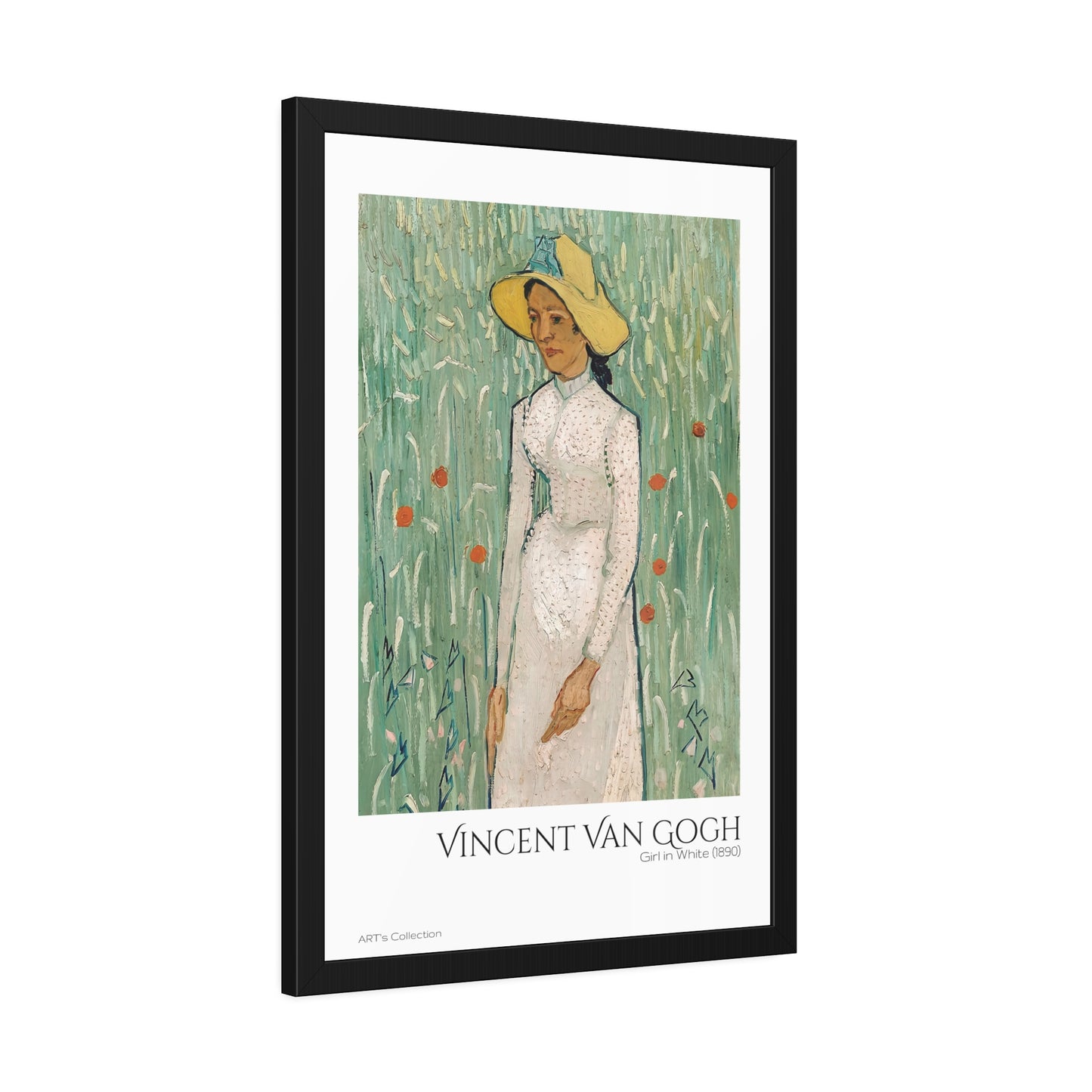 Girl in White (1890) by Vincent Van Gogh / Affiche Encadrée série ART's Collection