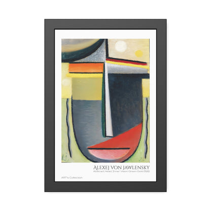 Abstract Head, Inner Vision Green-Gold (1926) by Alexej von Jawlensky  / Affiche Encadrée série ART's Collection
