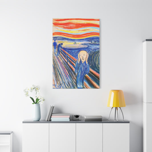 The Scream (1895) color version by Edvard Munch / Reproduction Fine Art sur Toile / Epaisseur 3,2cm - 1'25 po