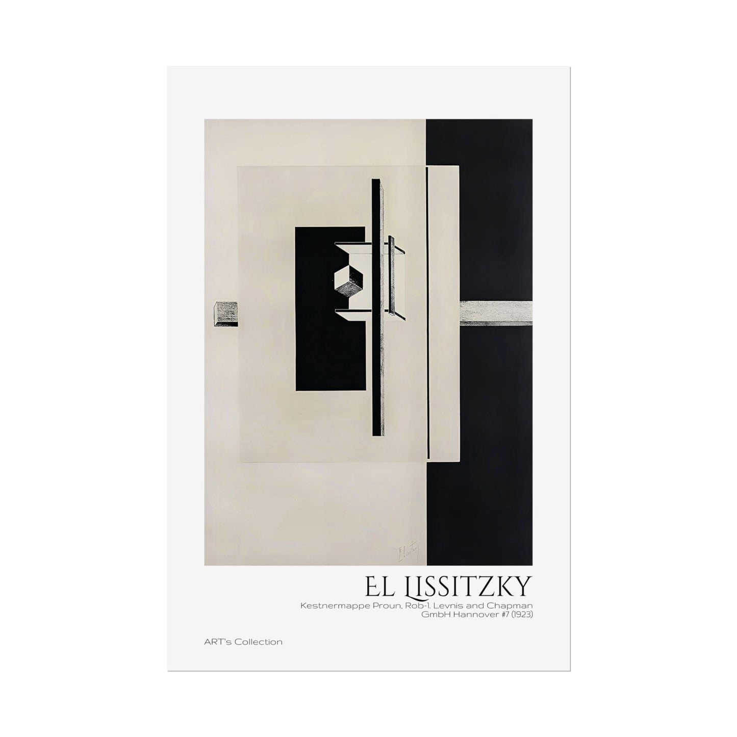 Kestnermappe Proun, Rob-1. Levnis and Chapman GmbH Hannover #7 (1923) by El Lissitzky / Affiche imprimée - Série ART's Collection
