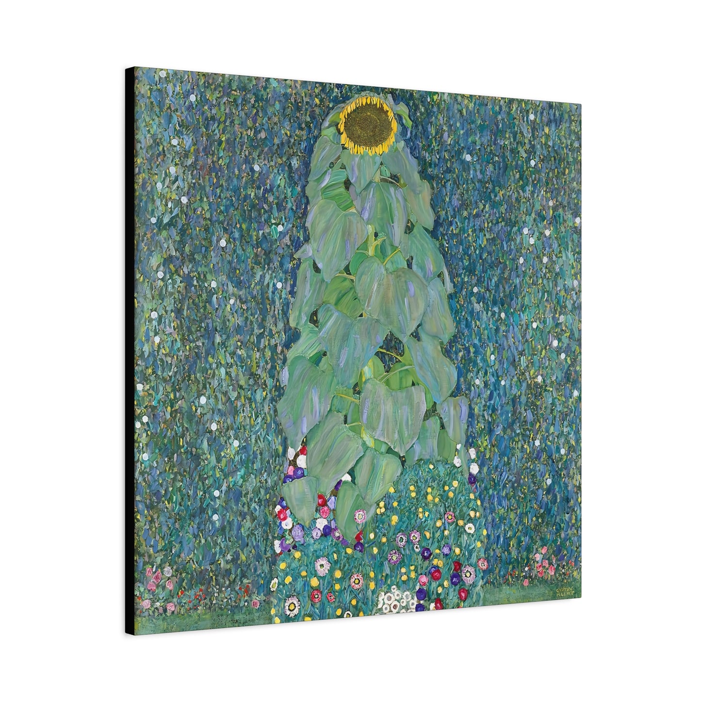 Sunflowers (1883) by Gustav Klimt / Reproduction Fine Art sur Toile / Flanc Large Epaisseur 3.2 cm - 1.25 inch