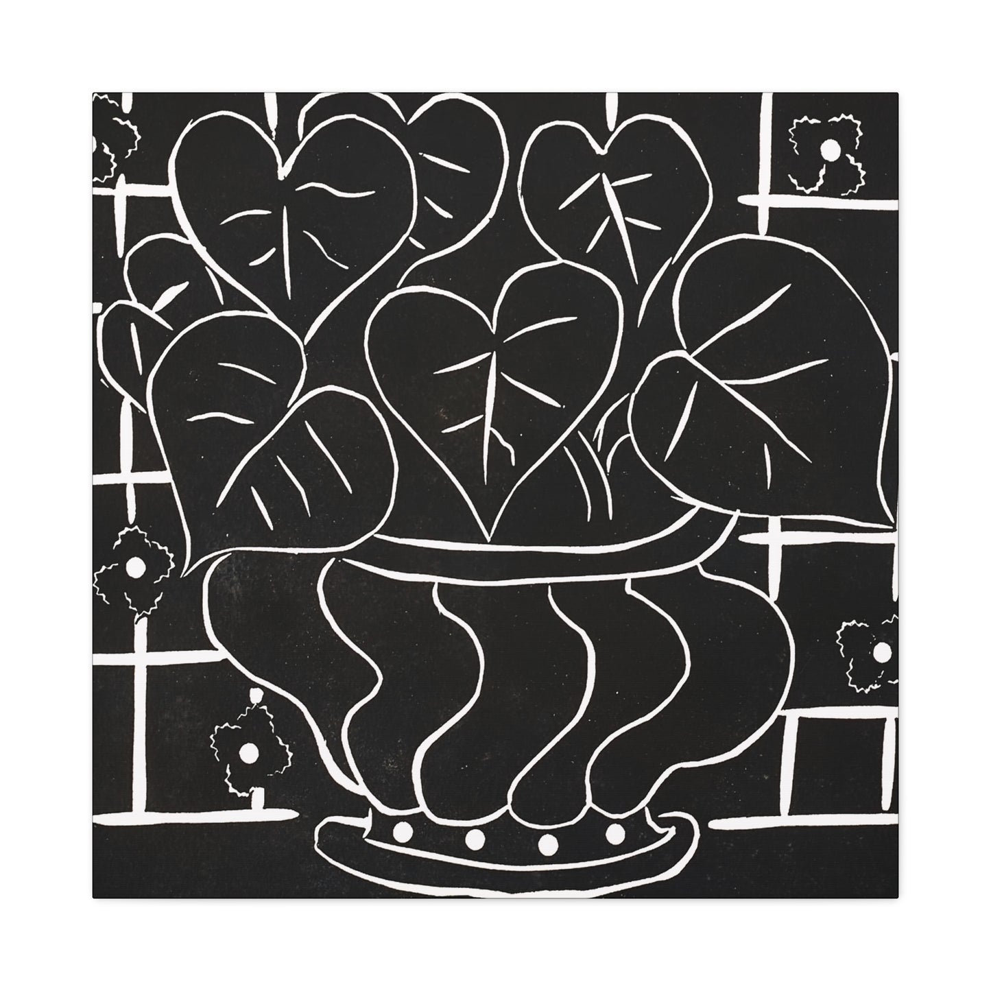 Corbeille de bégonias I (1938) by  Henri Matisse / Reproduction Fine Art sur Toile / Large Epaisseur 3.2 cm - 1.25 inch