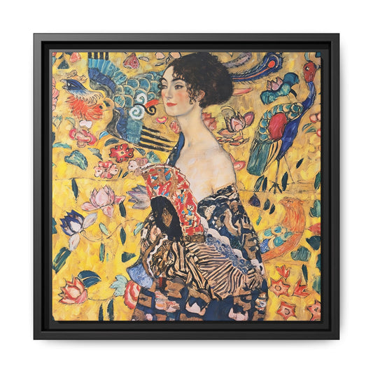 Woman with fan (1917-1918) by Gustav Klimt / Toile encadrée sur caisse américaine