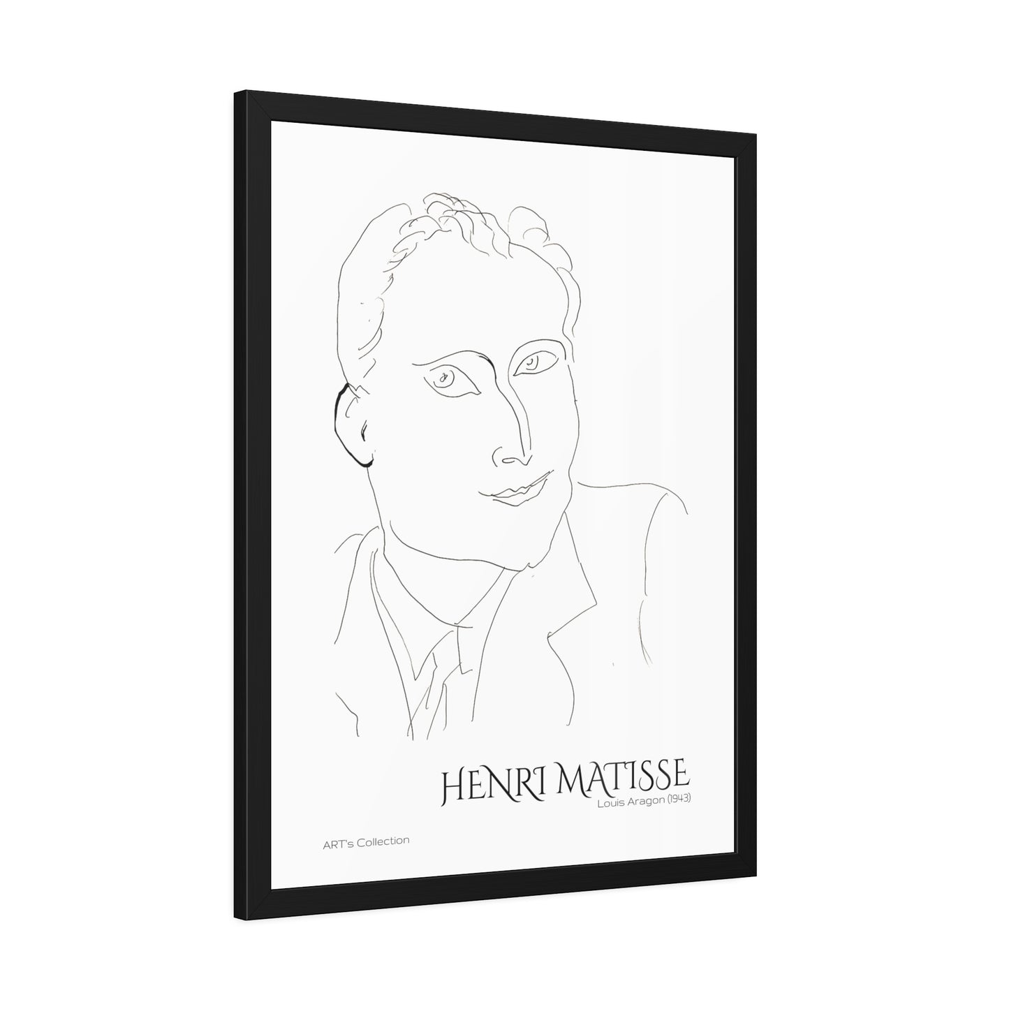 Louis Aragon (1943) by Henri Matisse / Affiche Encadrée série ART's Collection