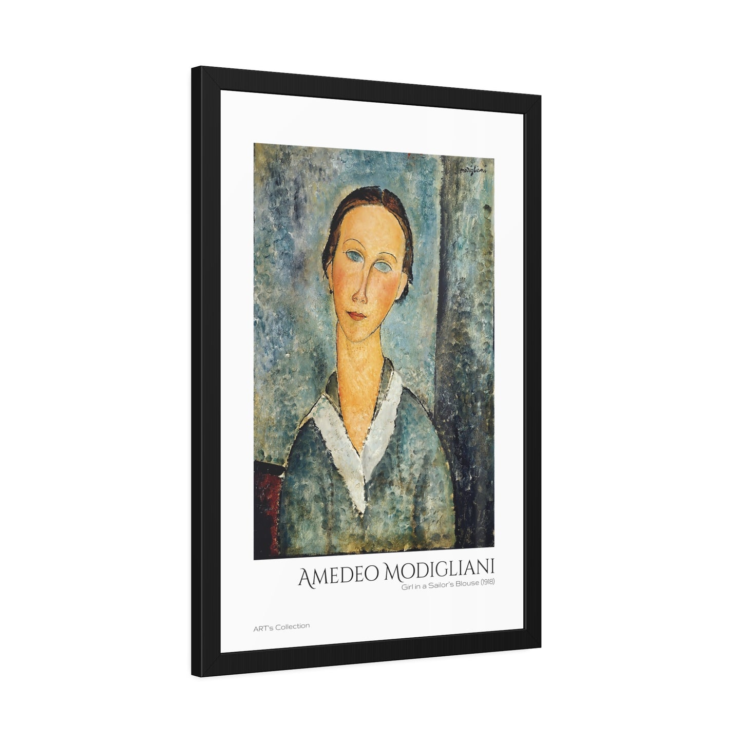 Girl in a Sailor's Blouse (1918) by Amedeo Modigliani  / Affiche Encadrée série ART's Collection