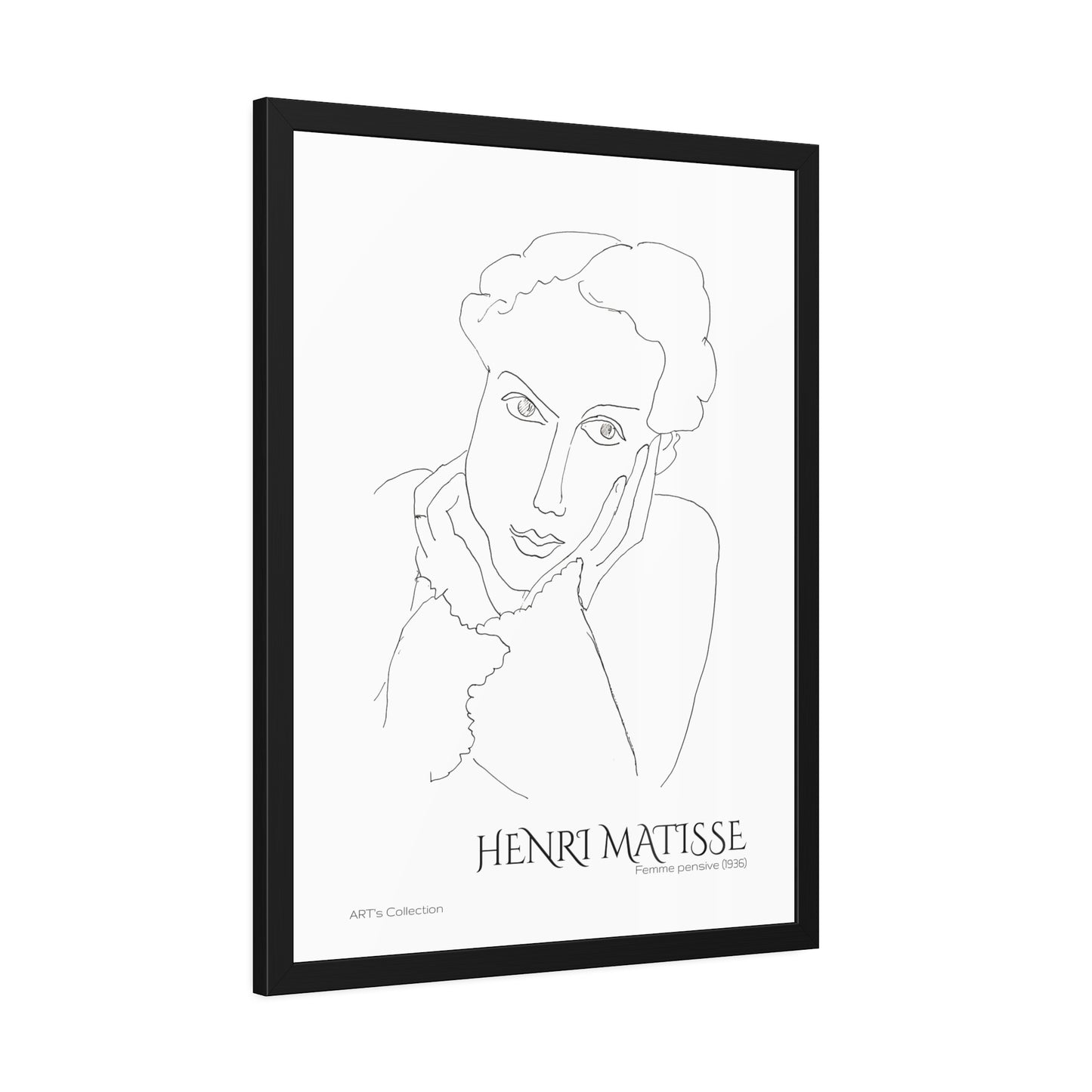 Femme pensive (1936) by Henri Matisse / Affiche Encadrée série ART's Collection