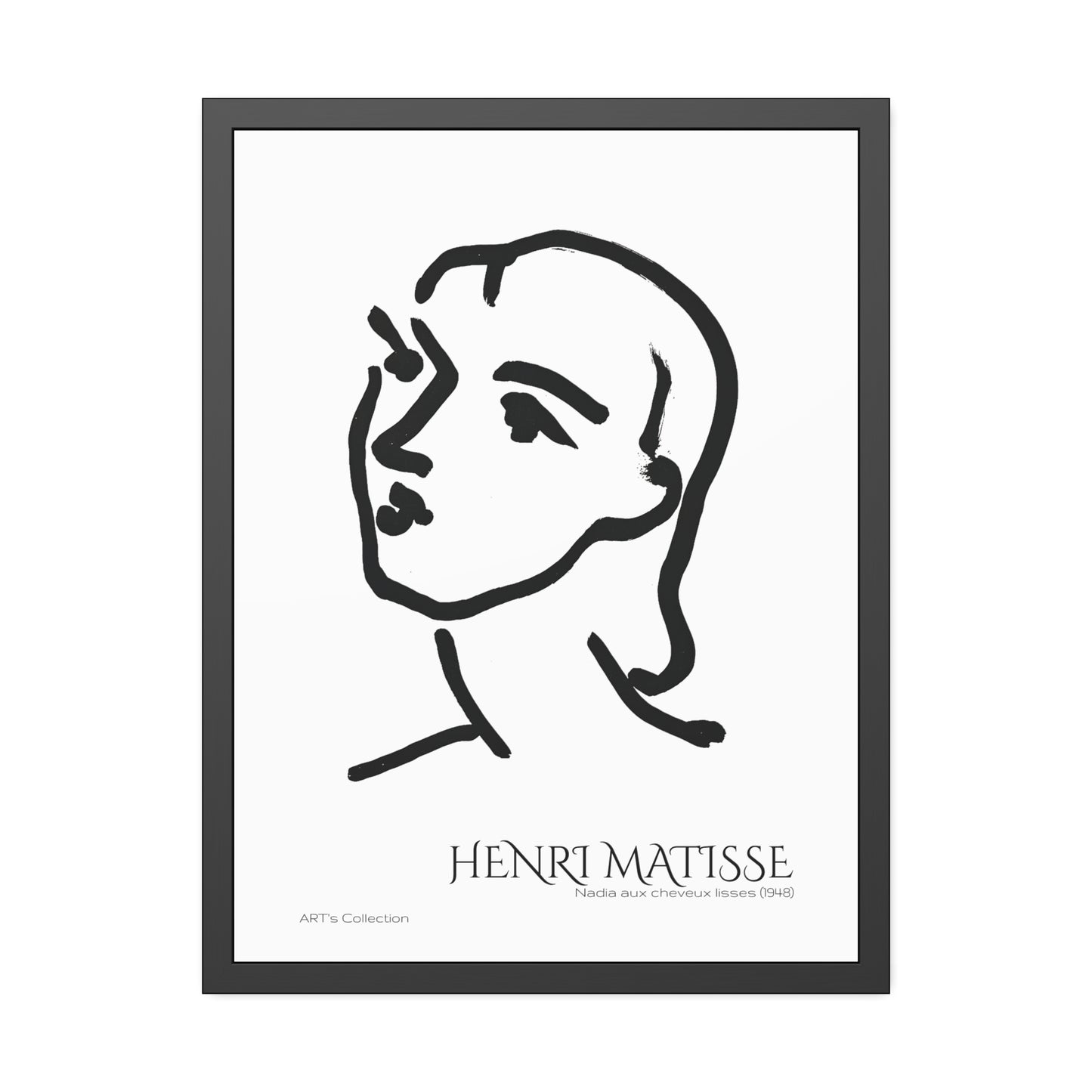 Nadia aux cheveux lisses (1948) by Henri Matisse / Affiche Encadrée série ART's Collection