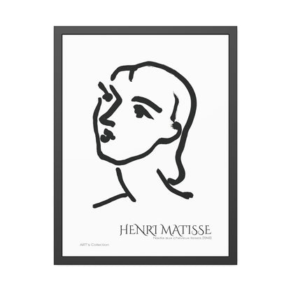 Nadia aux cheveux lisses (1948) by Henri Matisse / Affiche Encadrée série ART's Collection