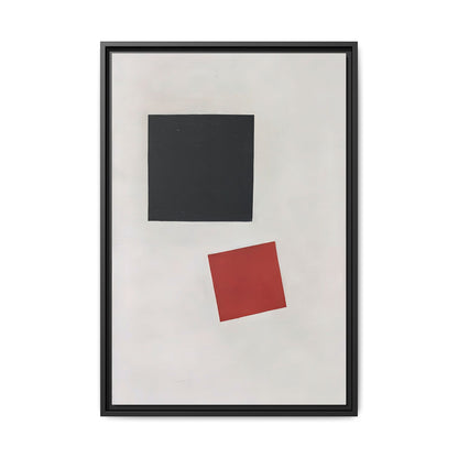 Black Square and Red Square (1915) by Kazimir Malevich  / Toile encadrée sur caisse américaine