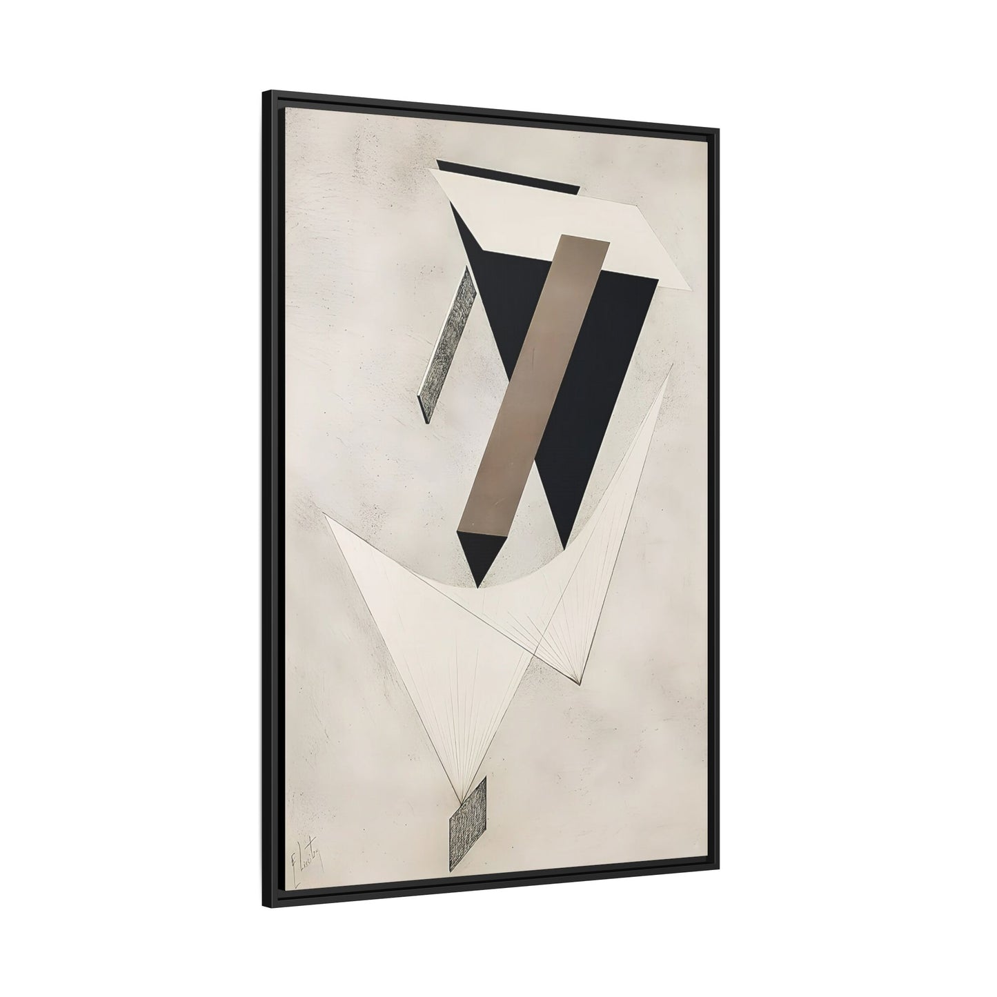 Kestnermappe Proun, Rob. Levnis and Chapman GmbH Hannover #4 (1923) by El Lissitzky / Toile encadrée sur caisse américaine