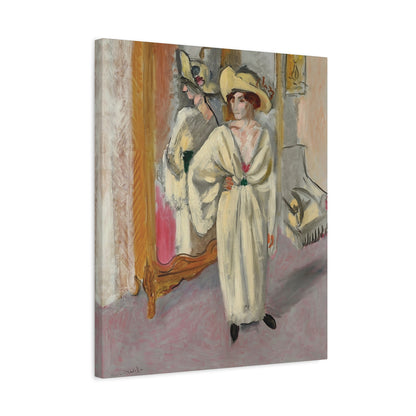 Femme en blanc debout devant une glace (1918-1919) by Henri Matisse / Reproduction Fine Art sur Toile /  Epaisseur 3.2 cm - 1.25 inch