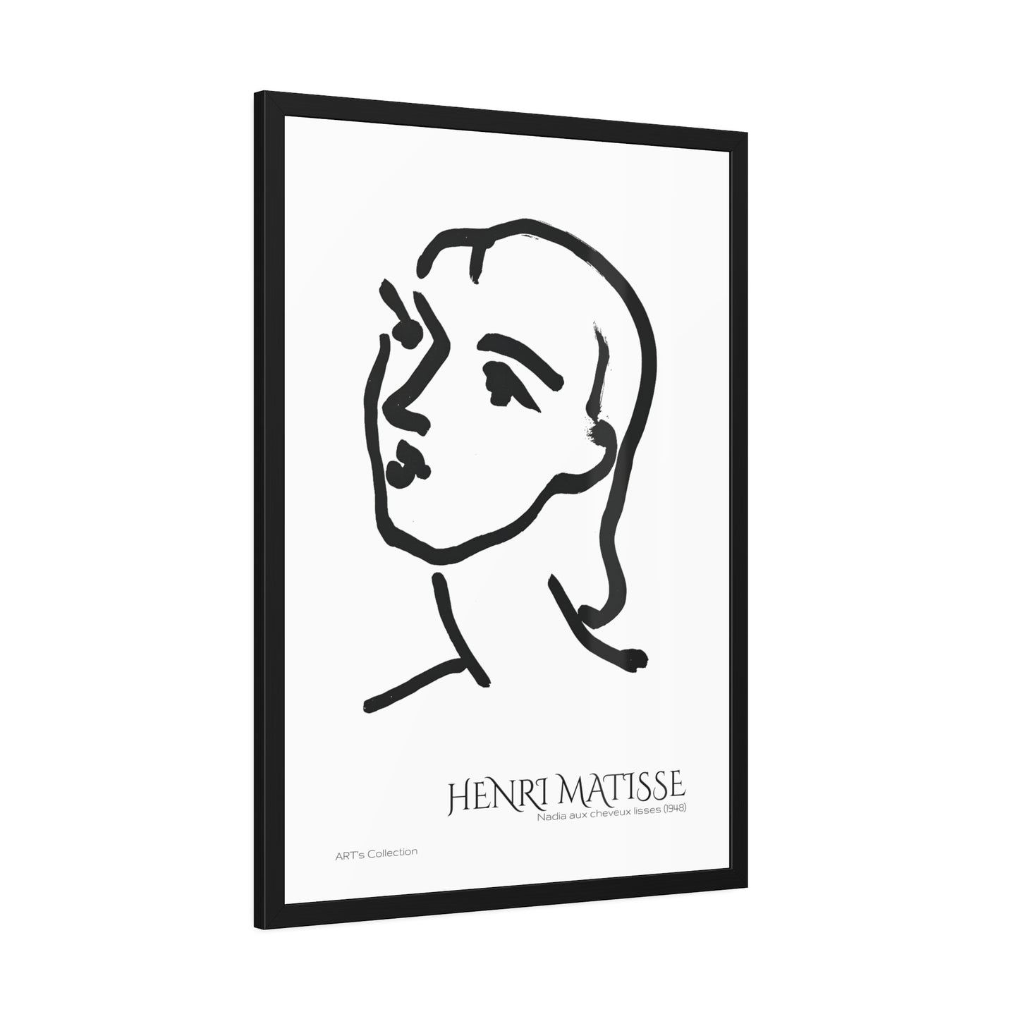 Nadia aux cheveux lisses (1948) by Henri Matisse / Affiche Encadrée série ART's Collection