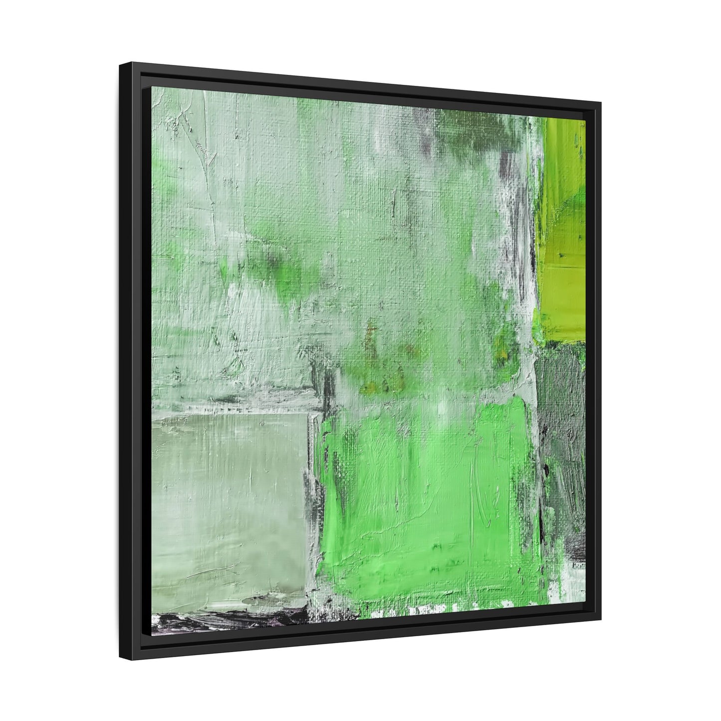 Tableau Beaux Arts Vert Emeraude "Série Sign Collections" / Toile encadrée sur caisse américaine