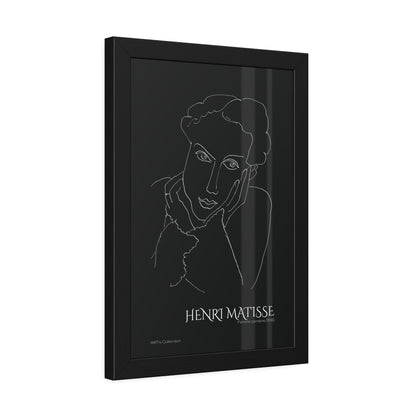 Femme pensive (1936) black édition by Henri Matisse / Affiche Encadrée série ART's Collection