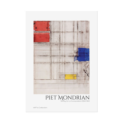 Study for a Composition (1940 - 1941) by Piet Mondrian / Affiche imprimée - Série ART's Collection