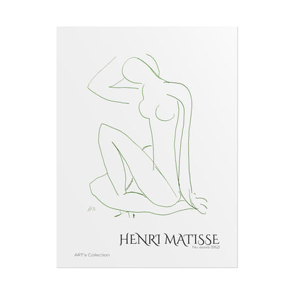 Nu assis (1952) version verte by Henri Matisse / Affiche imprimée - Série ART's Collection