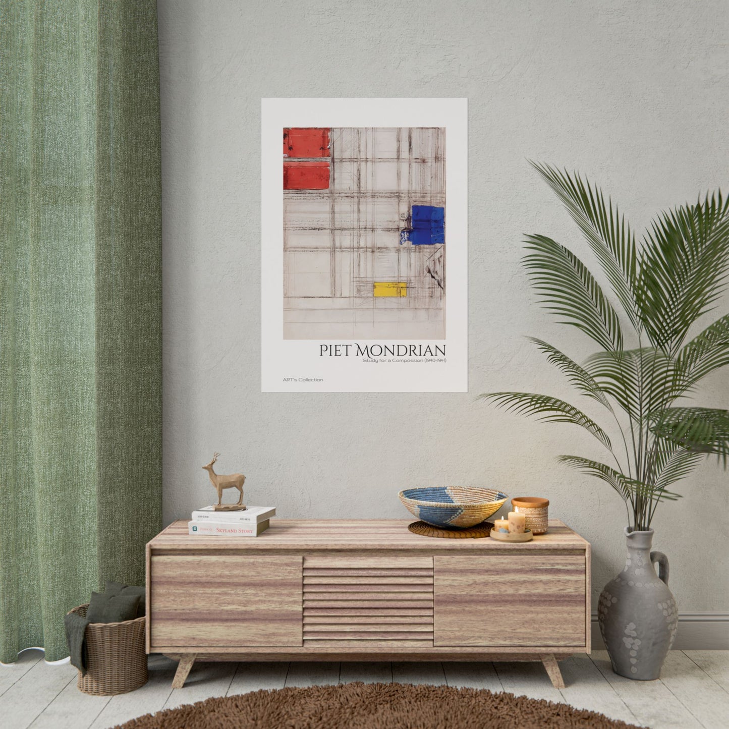 Study for a Composition (1940 - 1941) by Piet Mondrian / Affiche imprimée - Série ART's Collection