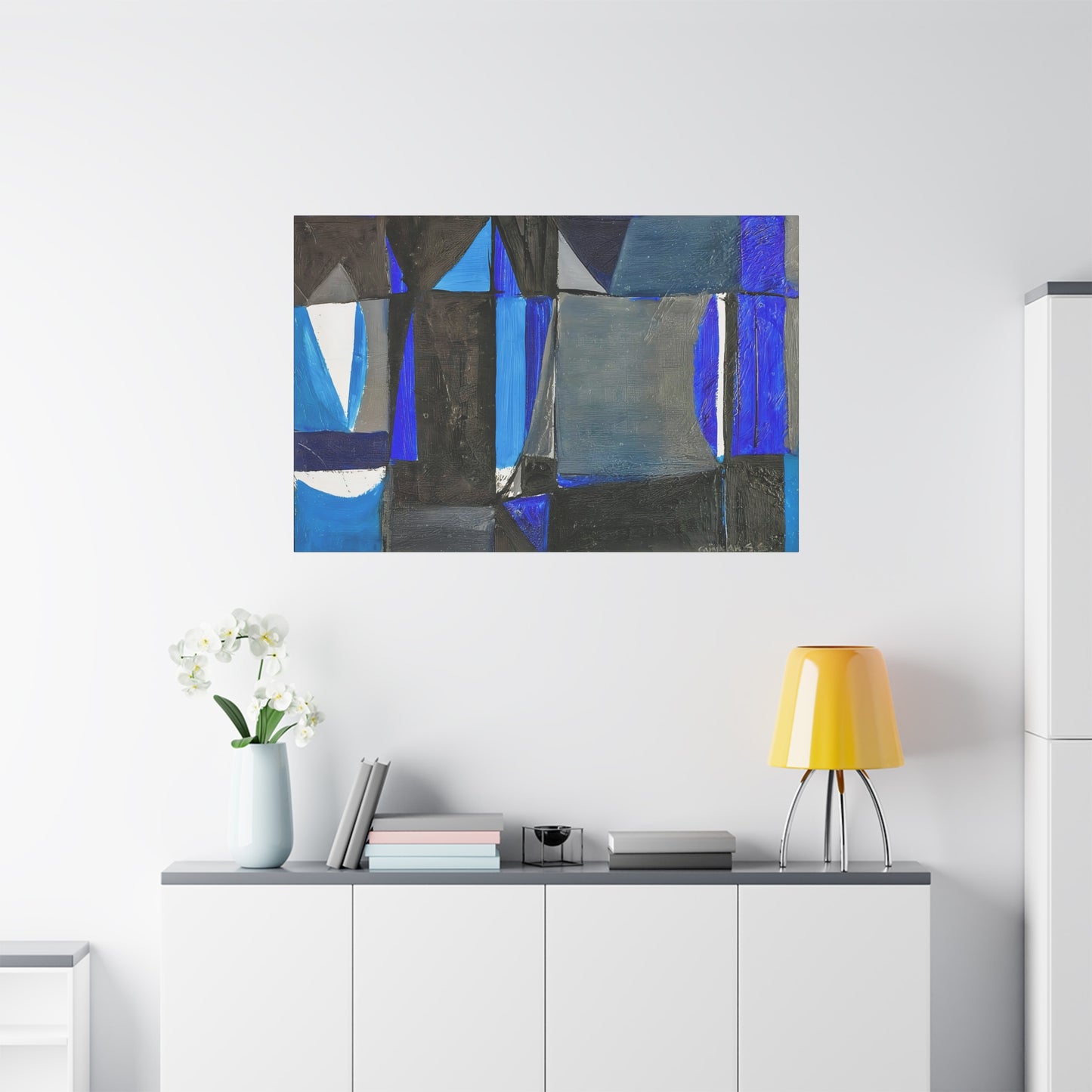 Abstraksjon by Gunnar S. Gundersen  / Reproduction Fine Art sur Toile / Flanc Large Epaisseur 3.2 cm - 1.25 inch