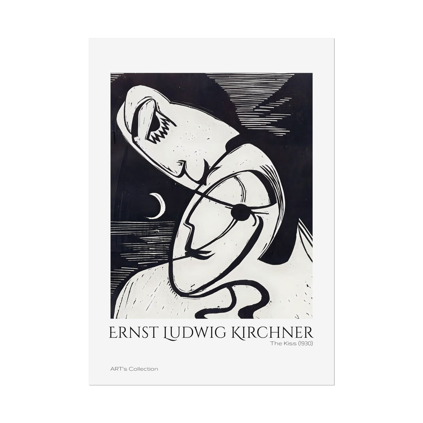 The Kiss (1930) by Ernst Ludwig Kirchner / Affiche imprimée - Série ART's Collection