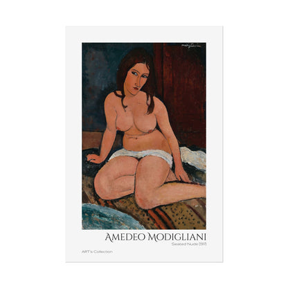 Seated Nude (1917) by Amedeo Modigliani / Affiche imprimée - Série ART's Collection