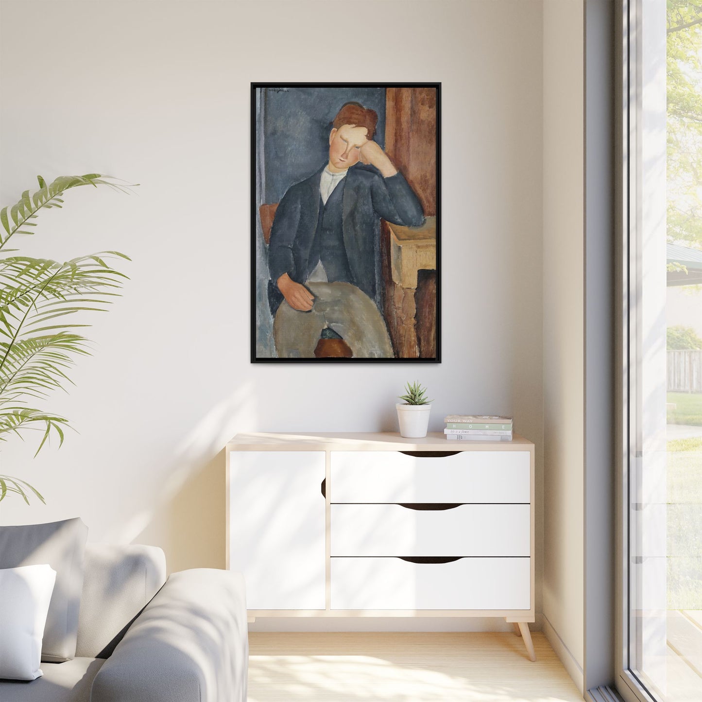 The Young Apprentice (1918 - 1919) by Amedeo Modigliani / Toile encadrée sur caisse américaine