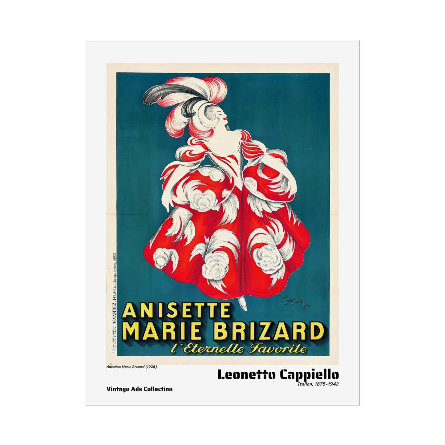 Anisette Marie Brizard (1928) by Leonetto Cappiello / Affiche imprimée - Série Vintage Ads Collection