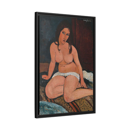 Seated Nude (1917) by Amedeo Modigliani / Toile encadrée sur caisse américaine