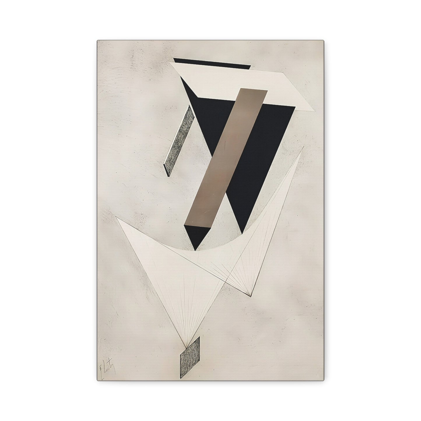 Kestnermappe Proun, Rob. Levnis and Chapman GmbH Hannover #4 (1923)  by El Lissitzky / Reproduction Fine Art sur Toile / 3.2 cm - 1.25 inch