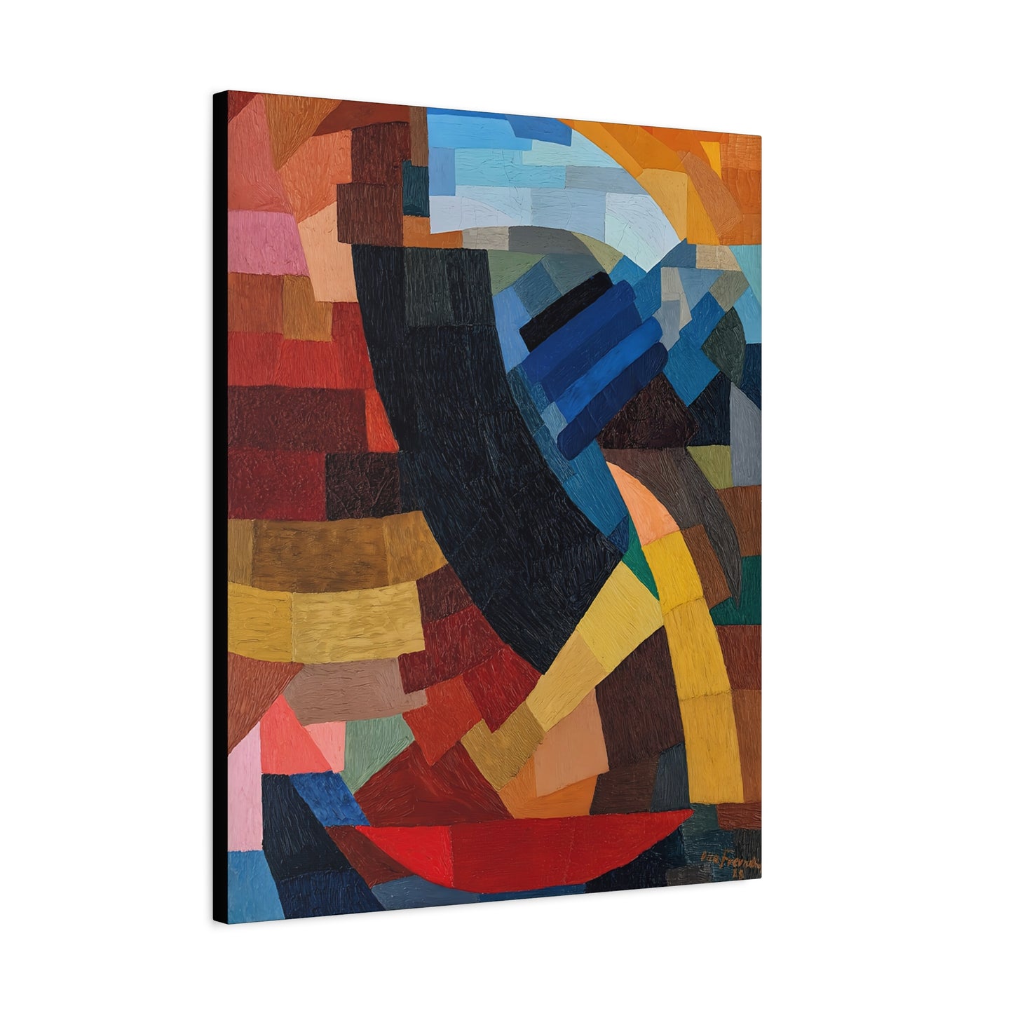Fragments de figure à l'ensemble des plans (1928) by Otto Freundlich  / Reproduction Fine Art sur Toile / Epaisseur 3,2cm - 1'25 po