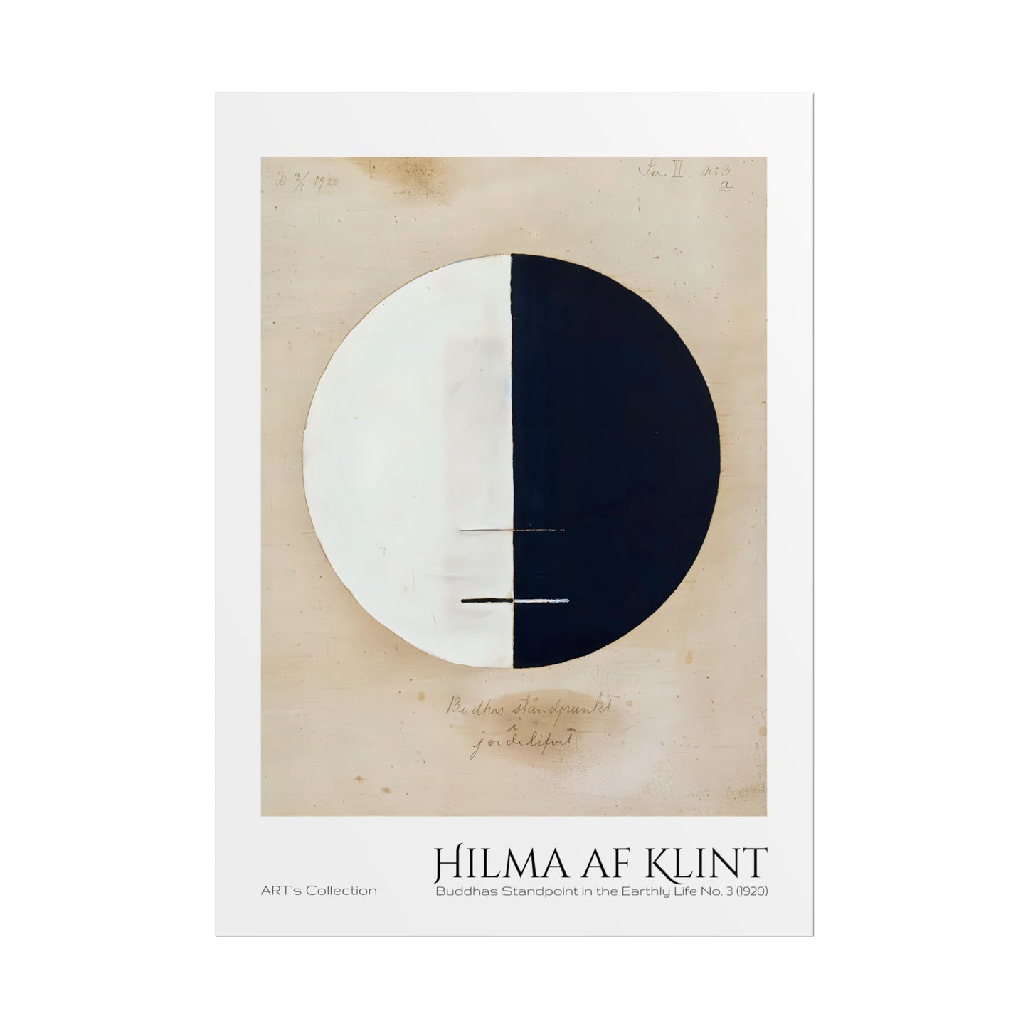 Buddhas Standpoint in the Earthly Life No. 3 (1920) by Hilma af Klint  / Affiche imprimée - Série ART's Collection