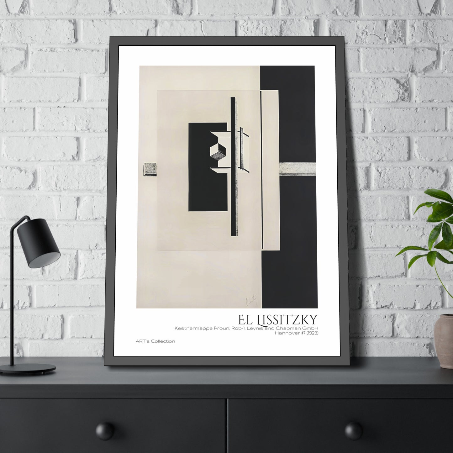 Kestnermappe Proun, Rob-1. Levnis and Chapman GmbH Hannover #7 (1923) by El Lissitzky / Affiche Encadrée série ART's Collection