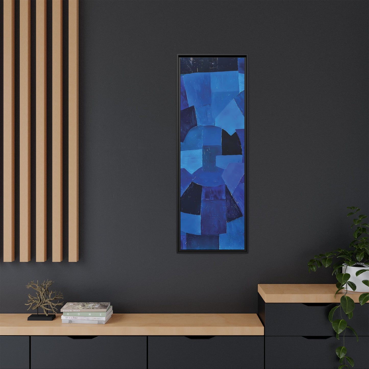 Komposition in Blau (1931) by Otto Freundlich / Toile encadrée sur caisse américaine