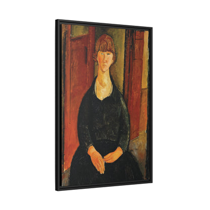 Flower Vendor (1919) by Amedeo Modigliani / Toile encadrée sur caisse américaine