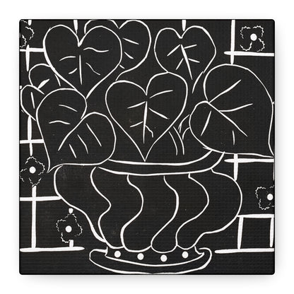 Corbeille de bégonias I (1938) by  Henri Matisse / Reproduction Fine Art sur Toile / Large Epaisseur 3.2 cm - 1.25 inch