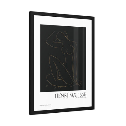 Nu assis (1952) by Henri Matisse version imposition / Affiche Encadrée série ART's Collection