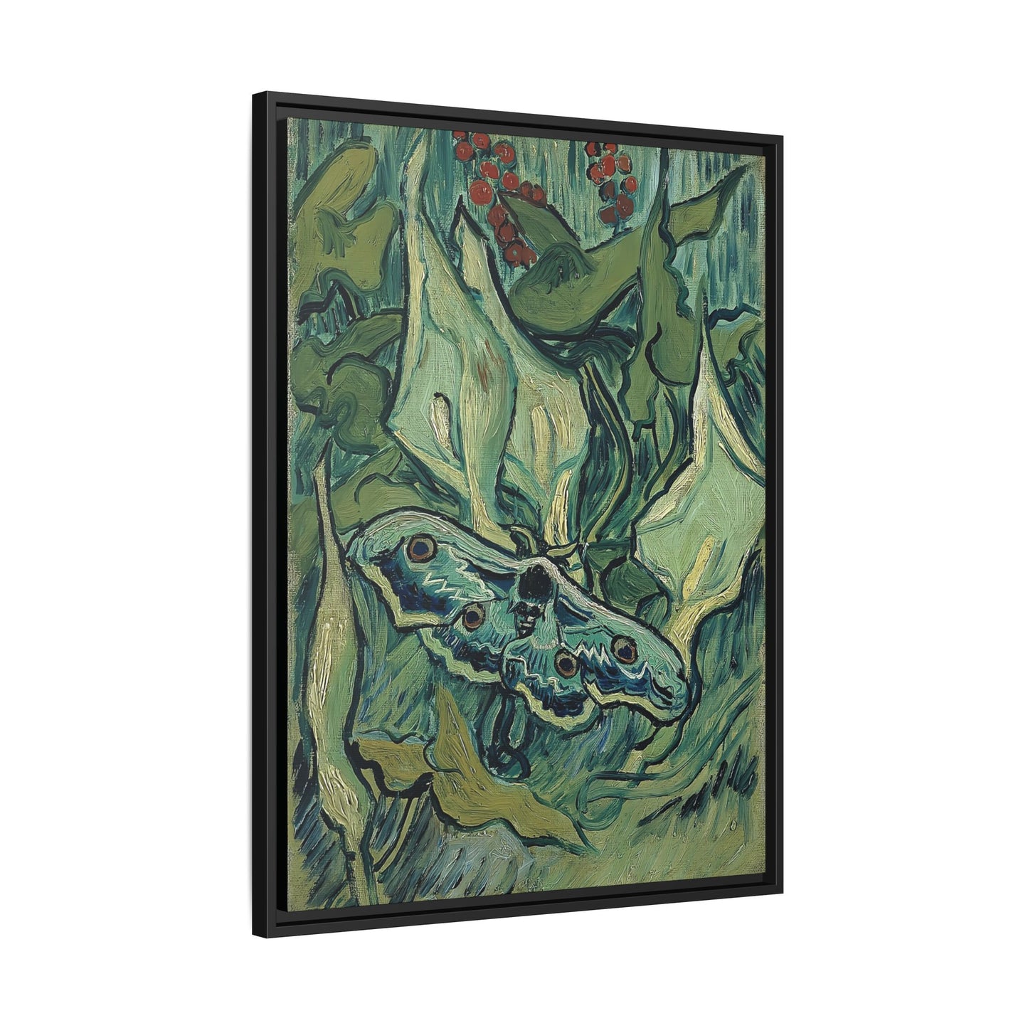 Emperor moth (1889) by Vincent van Gogh / Toile encadrée sur caisse américaine