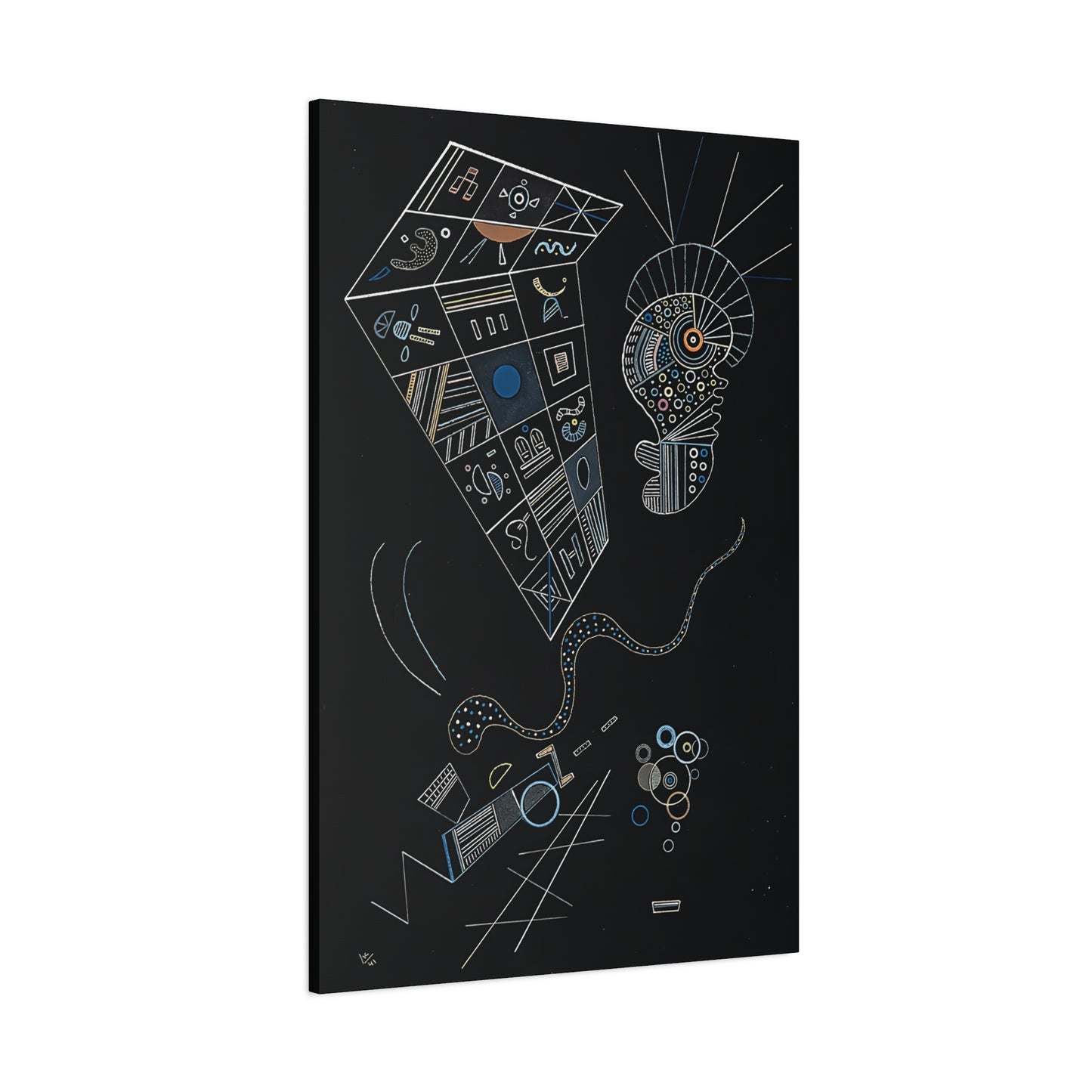 Ohne titel (1941) by Wassily Kandinsky / Reproduction Fine Art sur Toile / Epaisseur 3.2 cm - 1.25 inch