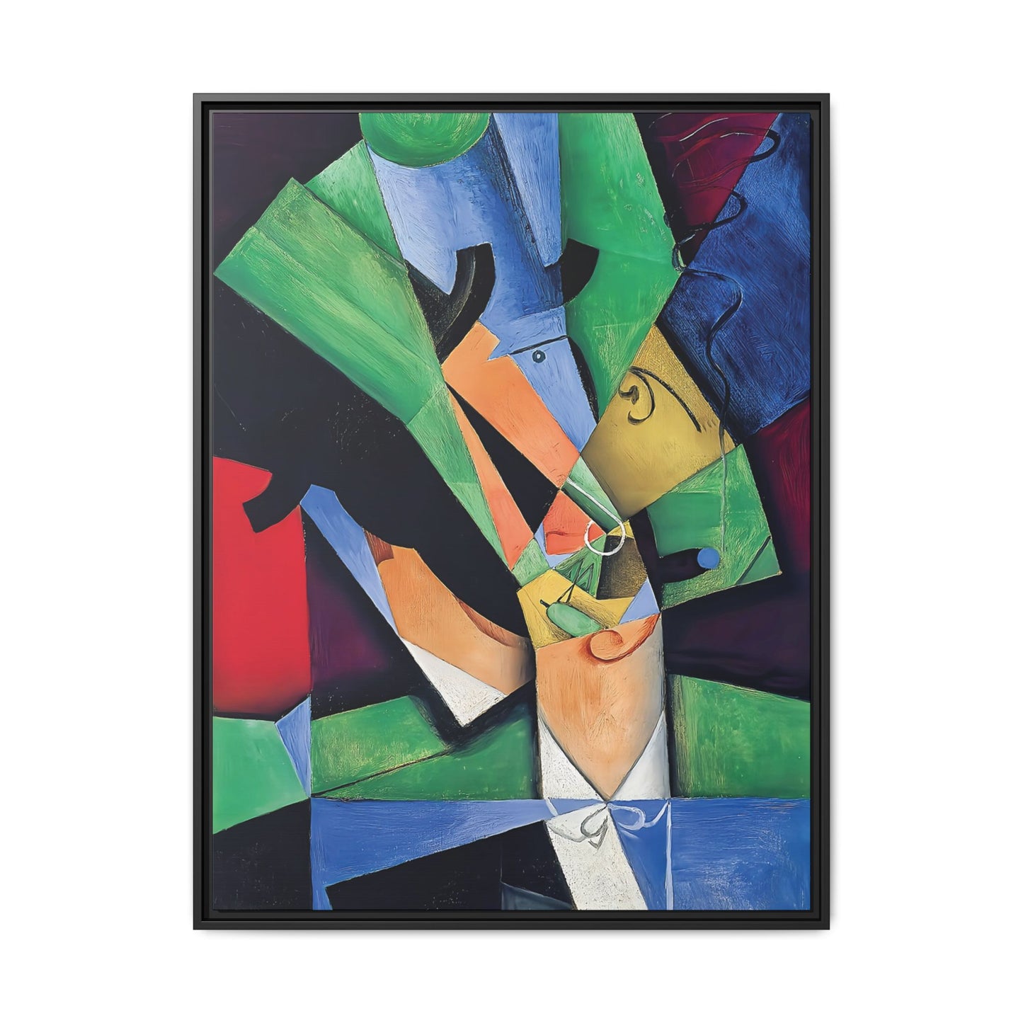 The Smoker (1913) by Juan Gris   / Toile encadrée sur caisse américaine