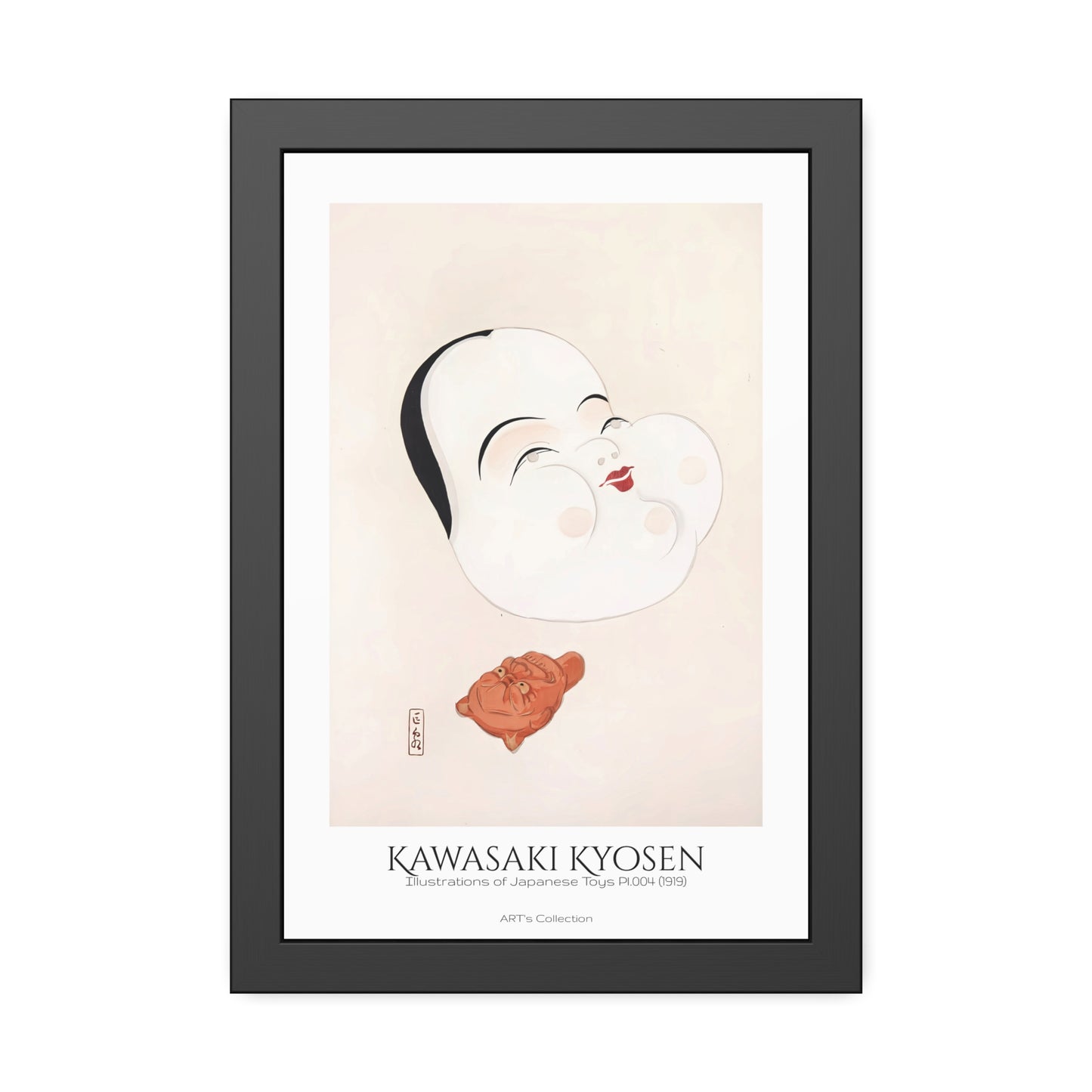 Illustrations of Japanese Toys Pl.004 (1919) by Kawasaki Kyosen / Affiche Encadrée série ART's Collection