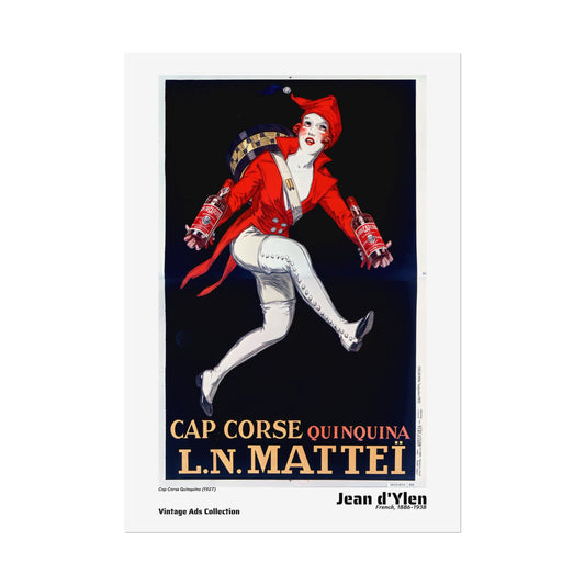Cap Corse Quinquina (1927) by Jean d'Ylen / Affiche imprimée - Série Vintage Ads Collection