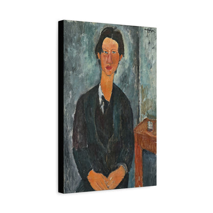 Chaim Soutine (1917) by Amedeo Modigliani / Reproduction Fine Art sur Toile / Flanc Large Epaisseur 3.2 cm - 1.25 inch