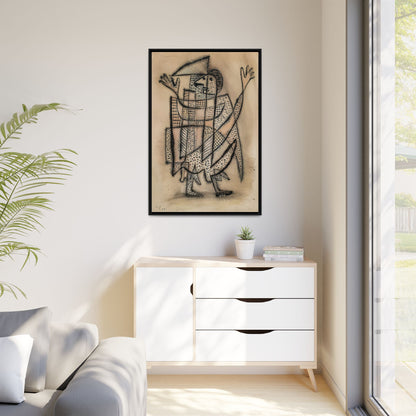 Maske mit Sense (1927) by Paul Klee / Toile encadrée sur caisse américaine