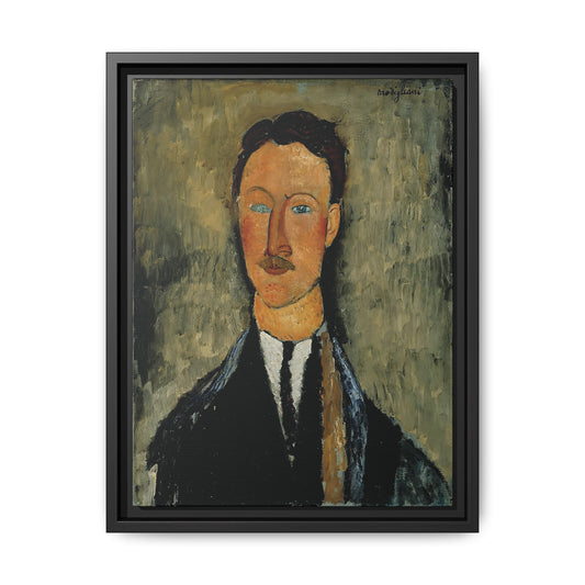 Portrait Of The Artist Léopold Survage (1918) by Amedeo Modigliani / Toile encadrée sur caisse américaine