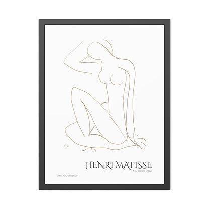 Nu assis (1952) by Henri Matisse / Affiche Encadrée série ART's Collection