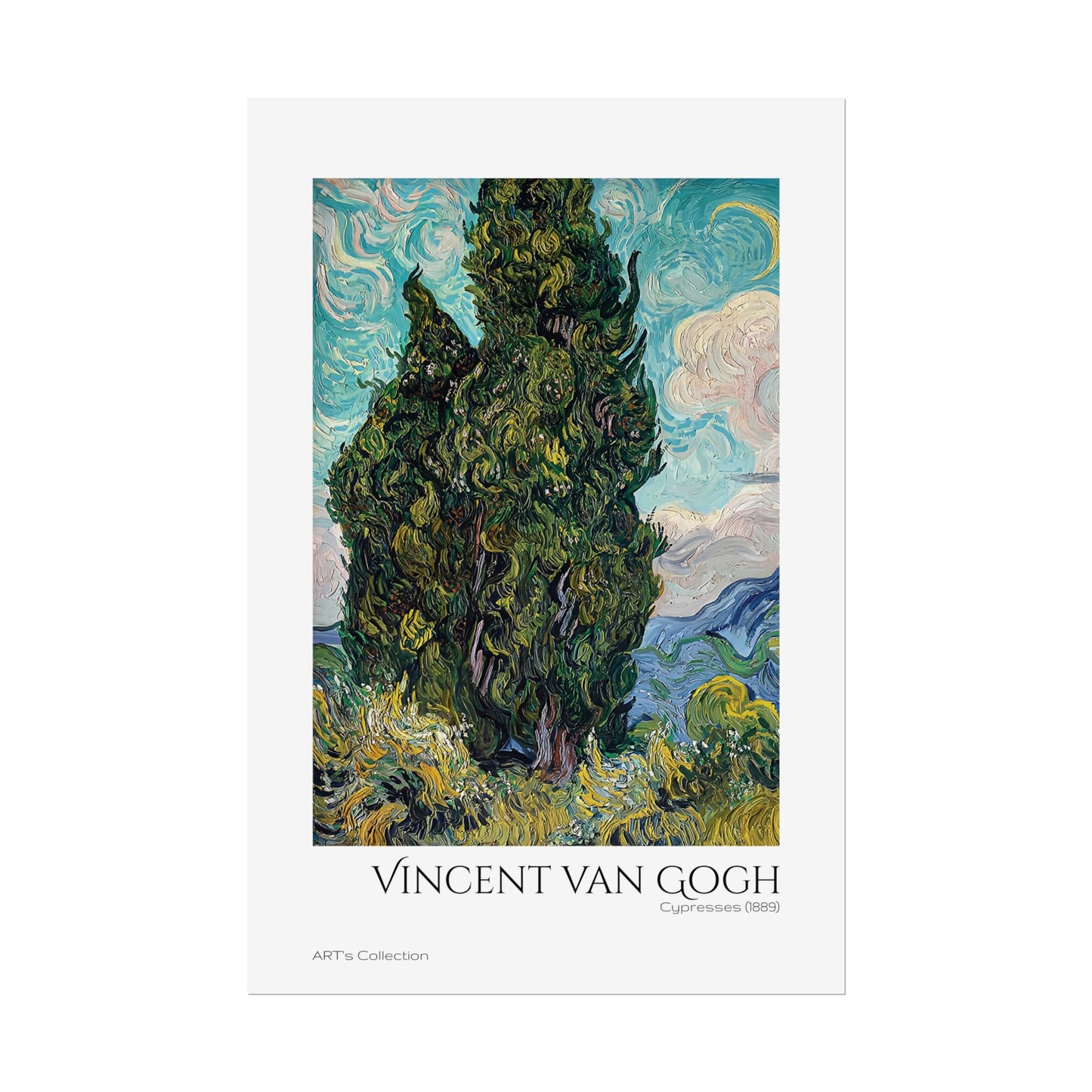 Cypresses (1889) by Vincent van Gogh / Affiche imprimée - Série ART's Collection